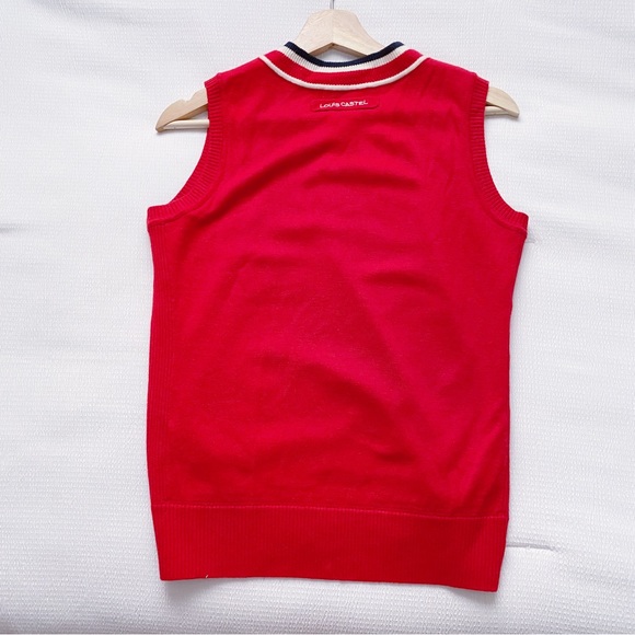 Vintage Preppy Embroidered Music Notes & Dog Sweater Vest - Picture 5 of 8